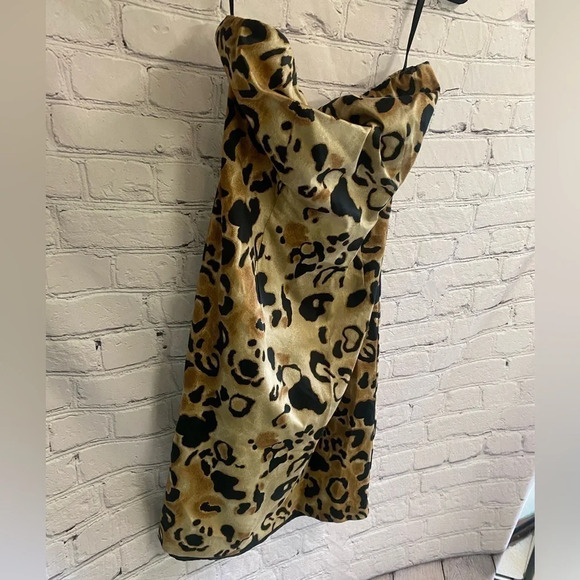 Women’s The Limited Leopard Print Formal Strapless Dress Size 8 NWT Y2K Vibes - Picture 2 of 7